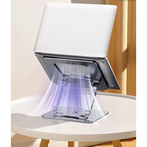product_image_name-Generic-Support Ordinateur Portable Métal V3.1 – Réglable 360° – Supporte 20KG – Compatible jusqu’à 15.9” – Design Ergonomique avec Dissipation Thermique – Argent-2