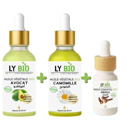 product_image_name-LY BIO-PACK HUILE AVOCAT 50ml - PIPETTE + HUILE CAMOMILLE 50ML - PIPETTE + HUILE ESSENTIEL GIROFLE 10ML-1