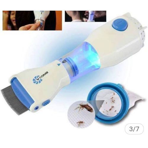 product_image_name-Generic-علاج قمل الرأس بدون مواد كيميائية ومسببات الحساسية مسجلة في إدارة الغذاء والدواء الأمريكية - مشط قمل كهربائي-2