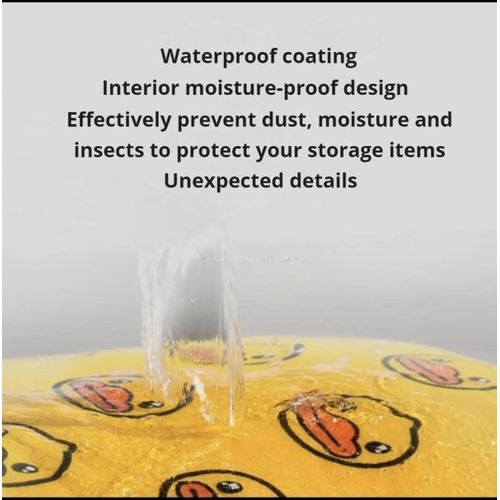 product_image_name-Generic- Sac de rangement pour linge pour vêtements, organisateur de rangement en toile imprimée avec cordon de serrage, sac étanche, design pliable, anti-poussière  - 1 pièce-2