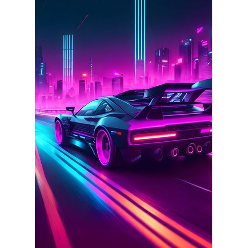 product_image_name-Generic-Synth wave car  Poster Chambre Haute Qualité-1