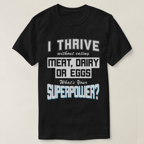 product_image_name-Generic-Thriving Vegan Superpower (wht) T-Shirt unique design - t shirt tres bon qualite-2