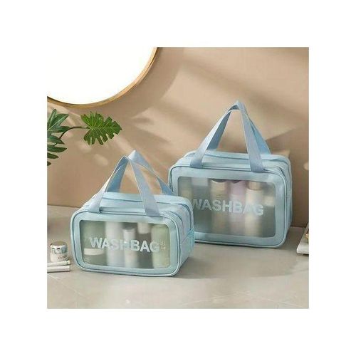 2 Pièces Trousse De Toilette Transparente, PVC Kit Voyage Avion
