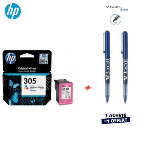 HP - HP 305 Cartouche d'Encre Trois Couleurs Authentique (3YM60AE)