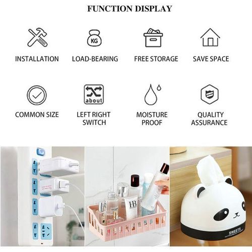 product_image_name-Generic-Lot de 20 paires de crochets adhésifs double face transparent-6