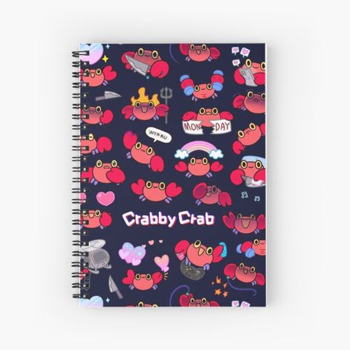 product_image_name-Generic-Crabby crab - pattern Spiral Notebook Bloc note-1