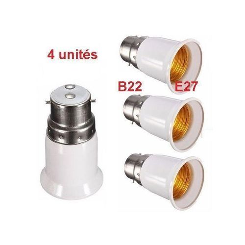 product_image_name-Generic-4 Adaptateurs d'ampoule B22 vers E27 sans Emballage , Convertisseur de Douille-1