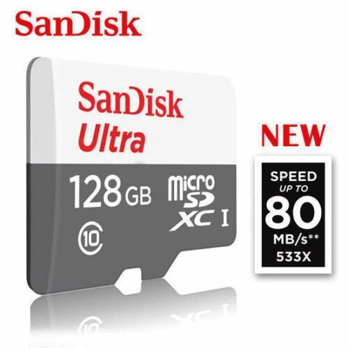 Sandisk Ultra Carte memoire microSDXC UHS 128GB Super Vitesse 80MB/s 533X