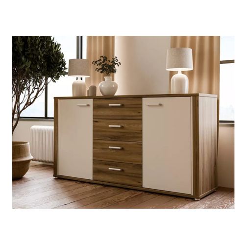 product_image_name-Kitea-Buffet DEDELOS 2 Portes Et 4 Tiroirs - Marron / Beige-2