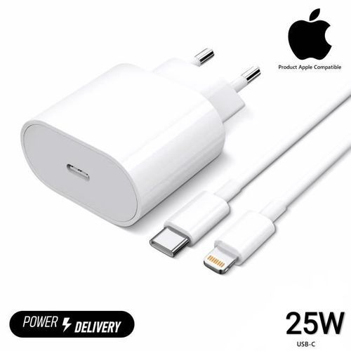 Apple Chargeur Secteur USB-C 25W Chargeur Pour iPhone 13pro max/14 AirPods  iPad à prix pas cher