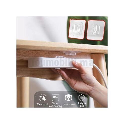 product_image_name-Generic-Crochets muraux adhésifs double face - 4pcs / 2 set-5