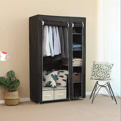 Grande armoire de rangement noire pas cher