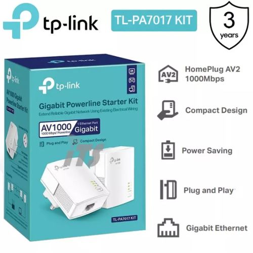 TP-Link TL-PA7017P KIT(FR) CPL 1000Mbps, Prise CPL avec 1 Port