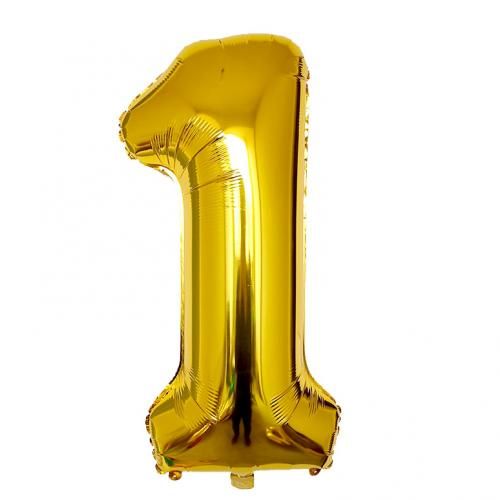 Generic Ballon chiffre géant anniversaire Doré N° 1 (32 pouce) à prix pas  cher