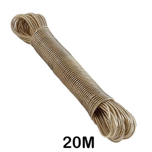 corde à linge 20m - fil acier plastifié