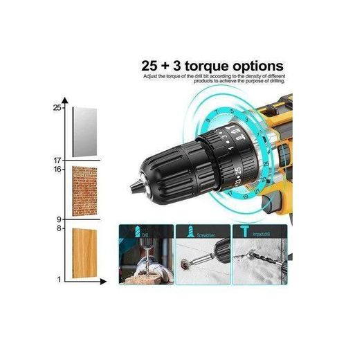 product_image_name-Generic-Visseuse Sans Fil 48V + 2 Batteries, Kit Professionnel, Puissance et Endurance, Outil Indispensable pour Travaux, projets de bricolage à la maison et au jardin.-6