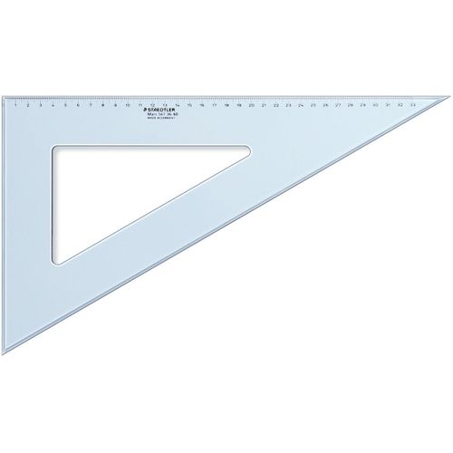 Staedtler 568 35Mars, Équerre Géométrique de 22 Cm avec Poignée de  Préhension et Rapporteur Intégré en Plastique Transparent, sous Étui  Plastique Souple : : Fournitures de bureau