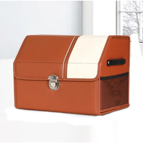 Sac de rangement pliable en cuir PU pour coffre de voiture, avec