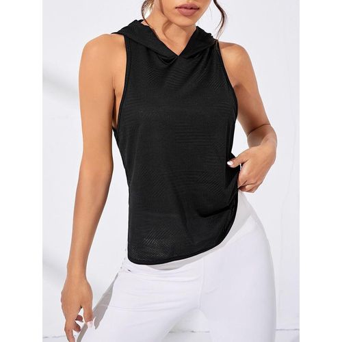 product_image_name-Generic-Débardeur yoga à capuche léger pour femmes noir, gym ,sport-1