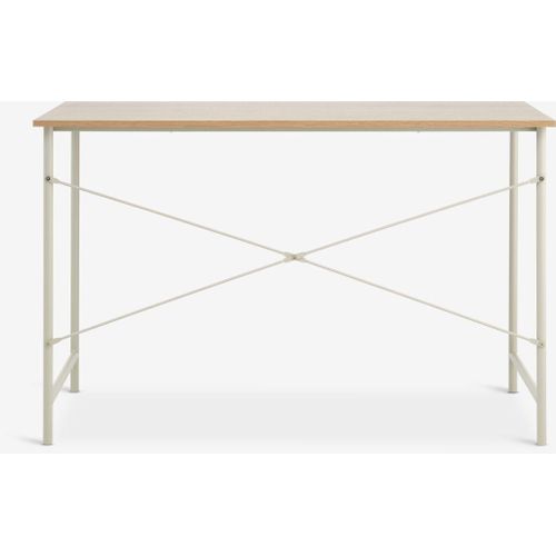 product_image_name-Generic-Bureau Design Scandinave 60x120cm Chêne Naturel Beige Métal Robuste Moderne Chambre Salon Bureau Étudiant-3