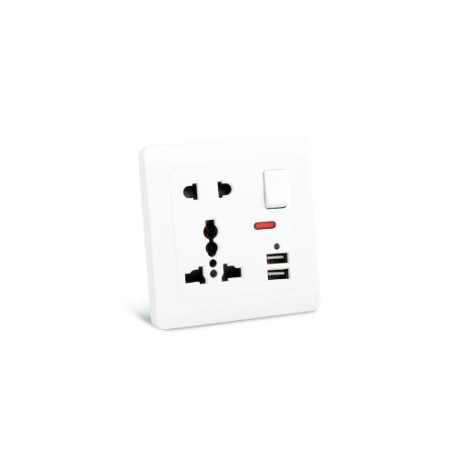 Generic Prise murale avec 2 ports USB intégrés pour charger des appareils  électroniques à prix pas cher