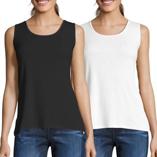 product_image_name-Generic-Pack De 2 Débardeurs Femme Coton Bio Noir+Blanc-1