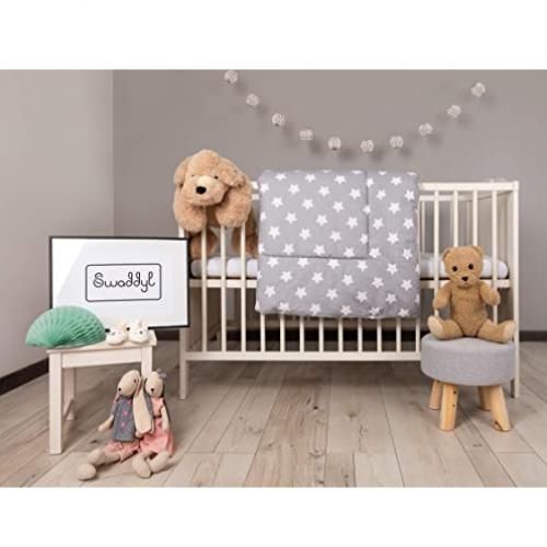 Generic Tapis d'Éveil et Matelas pour Parc Bébé - Gris avec Ètoile  (120x120)