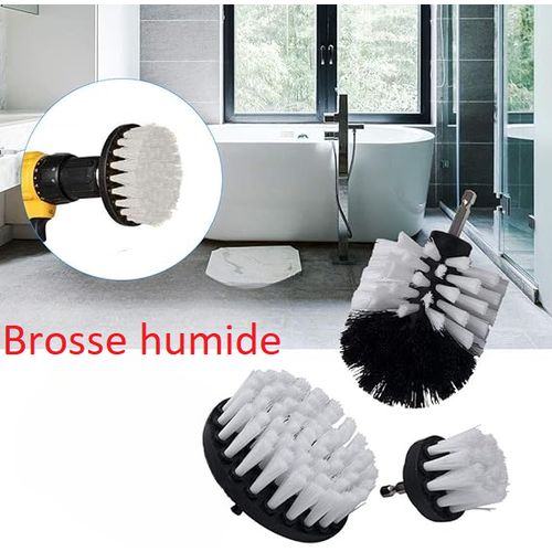 Lot de 4 brosses de nettoyage électriques pour perceuse, têtes de