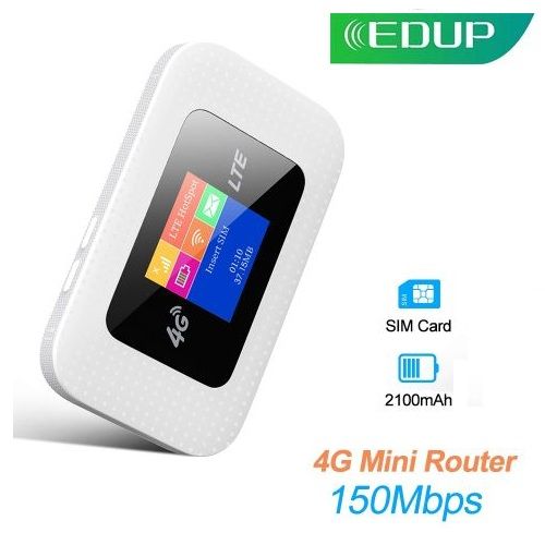 Edup Routeur Portable 4G LTE WiFi Hot Pots 150 Mbps // Carte Sim