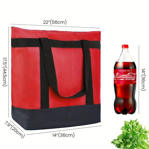 product_image_name-Generic-Grand sac isotherme - sac de livraison durable et réutilisable (36 x 44,5 x 20 cm) - rouge et noir-1