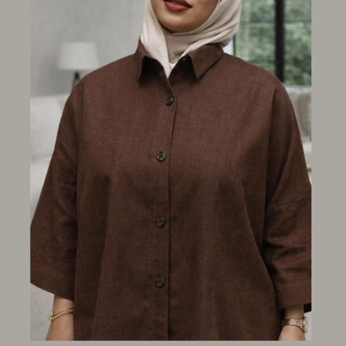 product_image_name-Generic-Ensemble en Lin Marron Chocolat – Élégance Naturelle-2