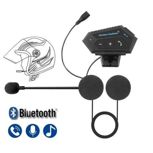 Generic Casque Moto Bluetooth Sans Fil, Casque Trottinette Ecouteur Sans Fil,  Microphone à prix pas cher