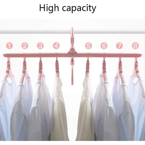 product_image_name-Generic-متعددة الوظائف 8 في 1 خطاف دوار قابل للطي شماعات تجفيف لتنظيم خزانة الملابس وتوفير المساحة 8/1-5