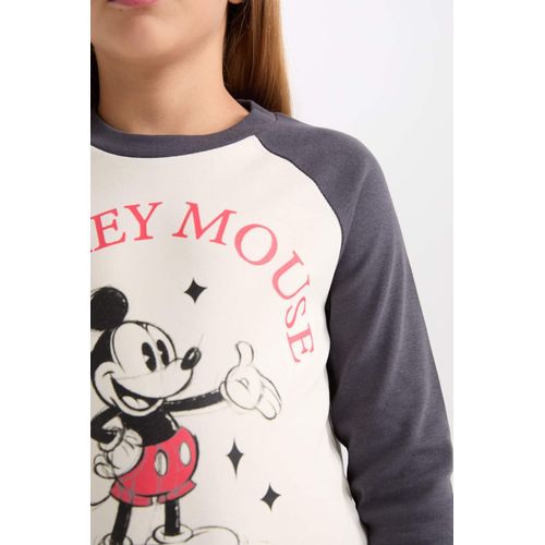 product_image_name-Defacto-T-Shirt Crop à Manches Longues Mickey & Minnie à Col rond pour Fille-6