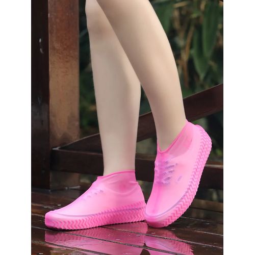 Couvre Chaussures Imperméables(Rose-L), Couvre Chaussures en