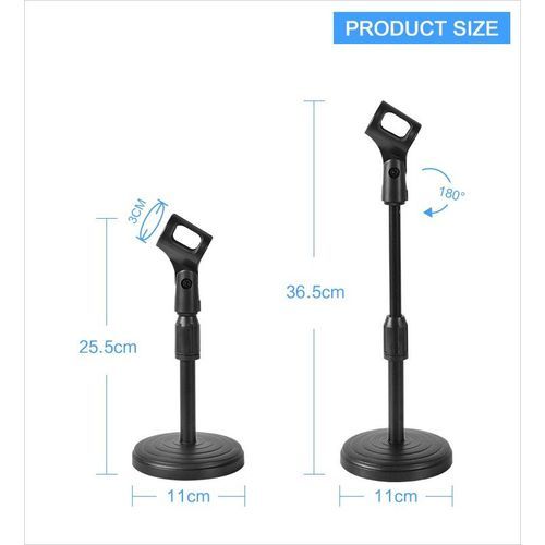 Generic Support microphone de table meilleure qualité avec corps  entièrement en métal à prix pas cher