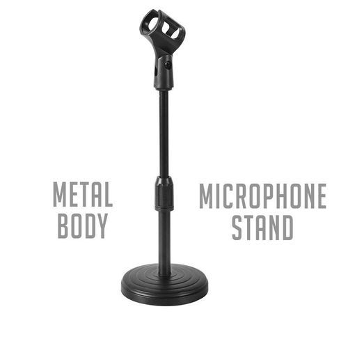 Support pour Microphone de Bureau, Pied de Micro de Métal Table