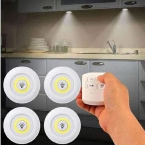 Lumières Led Pour Spot De Dessous De Meuble, 3 W, Sans Fil, Avec  Télécommande, Intensité Variable, Veilleuse, Pour La Maison, Chambre,  Placard, Cuisine - Éclairage Dessous De Meuble - AliExpress