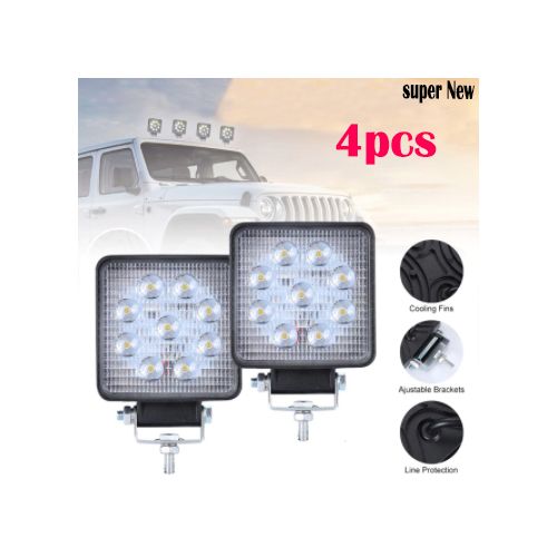 Generic *//4 piéces Lampe de travail Carré LED étanche, ampoule de  projecteur, pour véhicule tout-terrain, bateau, Suv, camion, 4x4 à prix pas  cher