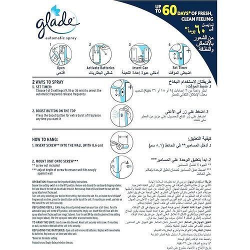 product_image_name-Glade-Diffuseur de Parfum Électrique + Recharge 269 ml – Désodorisant Automatique Spray Lavande & Vanille (Lavender & Vanilla) – Huiles Essentielles – Jusqu’à 60 Jours de Fraîcheur – Ambiance Longue Durée – Pour Maison, Bureau, Salon, Salle de Bain & WC-6