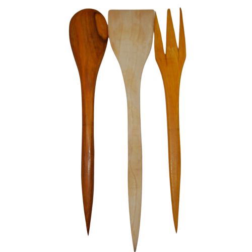 Generic Ensemble d'ustensiles de cuisine en Bois Outils de cuisson 3pcs à  prix pas cher