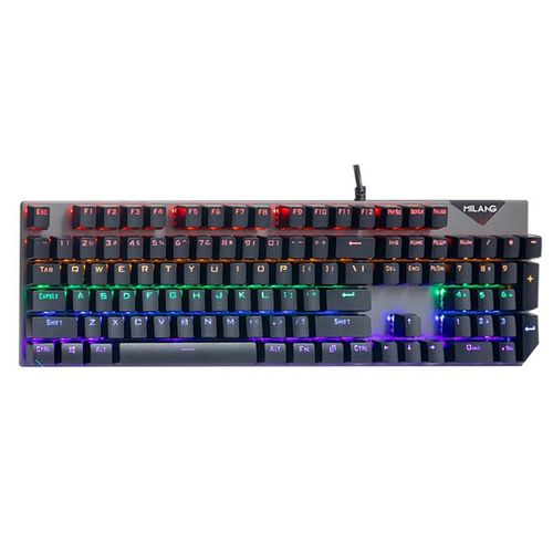 MILANG clavier mécanique de jeu MK808, 104 touches, lumineux  e-sports,interrupteur bleu à prix pas cher