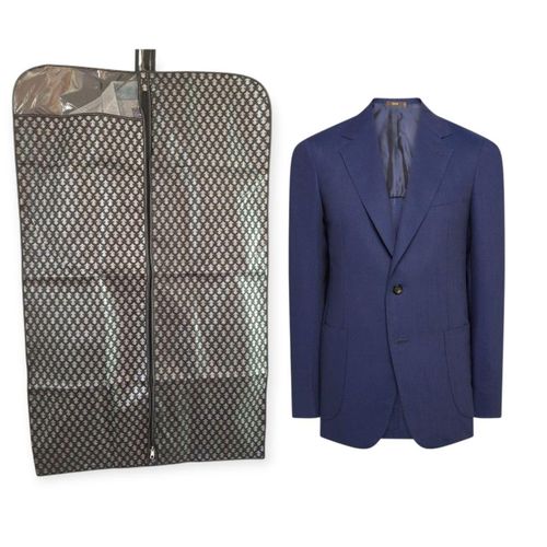 product_image_name-Generic-2 PCS, Sac housses de protection pour costumes avec fenêtre transparente,  Sac à Vêtements Suspendu, Housses De Costume En tissu (noir,gris).-1