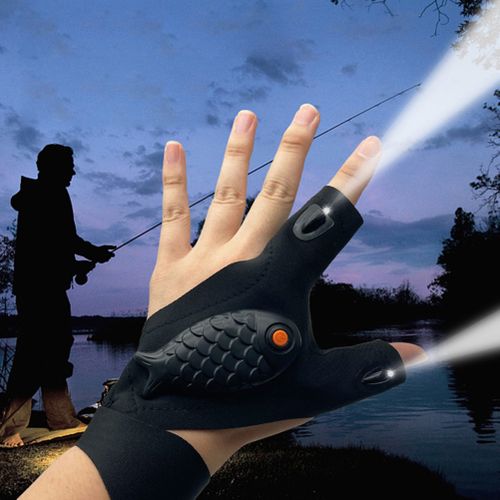 Generic Gants de lampe de poche rechargeables, sans doigts, éclairage LED à  prix pas cher