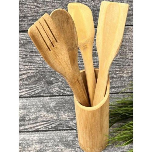 product_image_name-Generic-Lot de 4 Cuillères et Spatules en Bois avec Support – Écologique, Durable et Pratique-3