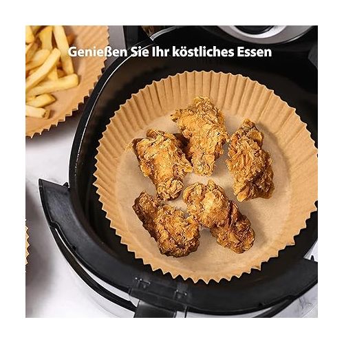 Generic Lot de 100 Pieces Papier Cuisson Pour Air Fryer Prédécoupé