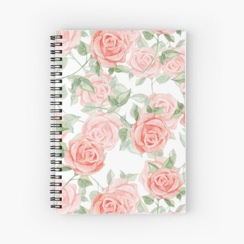 product_image_name-Generic-Romantic roses. Watercolor pattern Spiral Notebook Bloc note-1