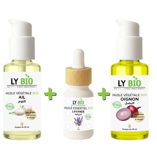 product_image_name-LY BIO-PACK HUILE AIL 50ML - POMPE + HUILE ESSENTIEL LAVANDE 10ML + HUILE OIGNON 50ML - POMPE-1
