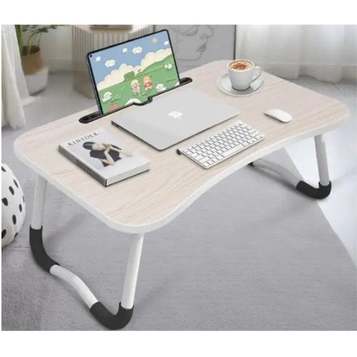 Table Pliante Pour Lit Et Pique-nique - Plateau 62x42.2 Cm - Pieds Aluminium Réglables - Avec Compartiment Rangement - Ultra Légère