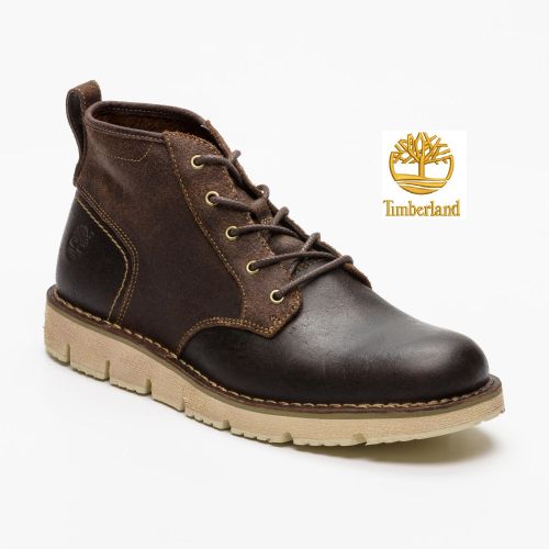 Timberland Bottes en cuir pour homme Chukka marron